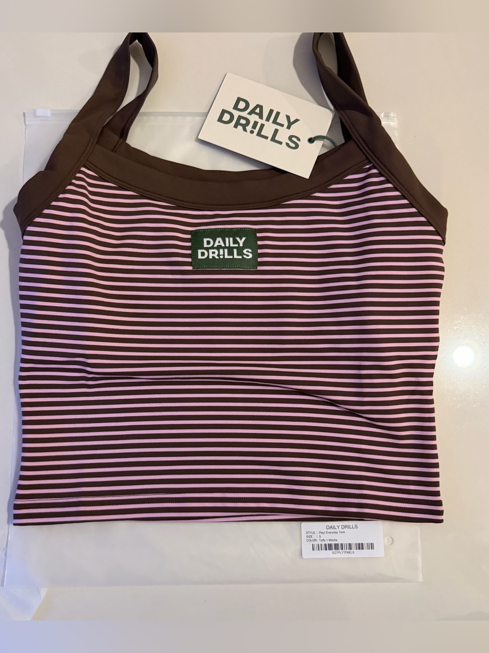 Daily drills Play! Everyday Tank - Taffy + Mocha Binding S - Picture 2 of 2